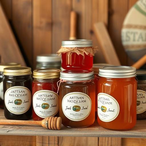 Barattoli di marmellate artigianali e miele di diverse fioriture