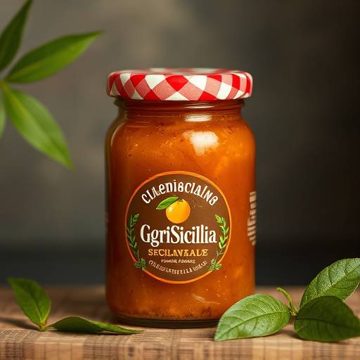 Barattolo di marmellata di arance di Sicilia dell'Agrisicilia