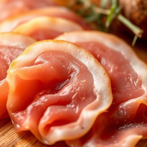 Prosciutto di Parma DOP affettato.