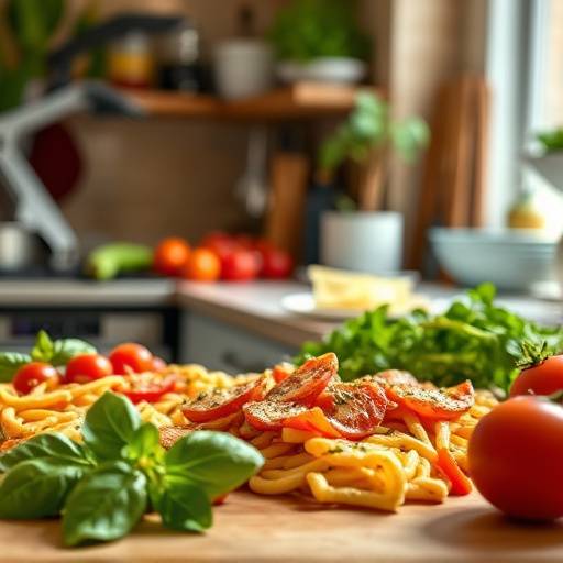 Screenshot di un video con sottotitoli che mostrano la preparazione di un piatto tipico italiano