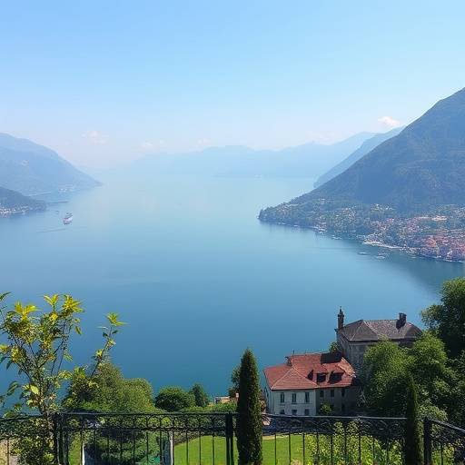 Vista sul Lago di Como in Lombardia